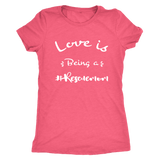 Love is being a rescue mom t-shirt for dog lovers Vintage Light Pink
