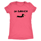 Ok Barker funny dachshund t-shirt for people Vintage Light Pink