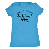 Stay at Home Dachshund Mom T-Shirt Vintage Turquoise
