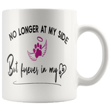 No longer at my side but furever in my heart dog memorial coffee mug 110z