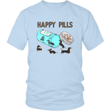 Happy Pills Dachshund T-Shirt Ice Blue