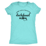 Stay at Home Dachshund Mom T-Shirt Tahiti Blue