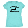 Dachshund silhouette t-shirt do not step on the guard dog Tahiti Blue