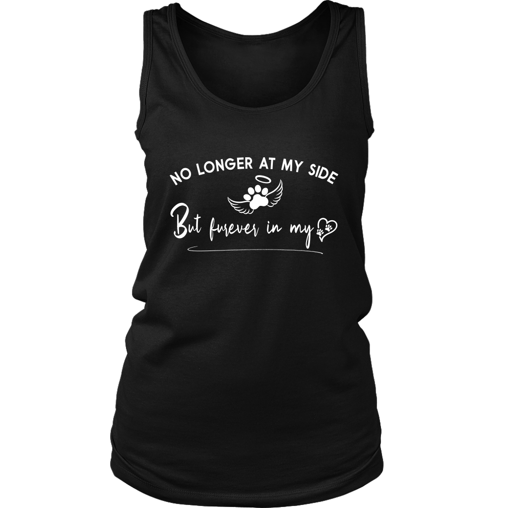 No Longer at my Side Furever in my Heart Memorial Women's Tank Top Black