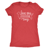 Love You Long Time Dachshund T-Shirt Vintage Red