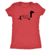 Dachshund t shirt with dachshund silhouette vintage red