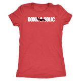 Doxie a holic dachshund silhouette women's t shirt Vintage Red