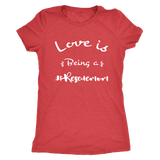 Love is being a rescue mom t-shirt for dog lovers Vintage Red