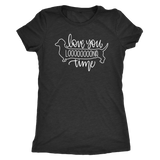 Love You Long Time Dachshund T-Shirt Vintage Black