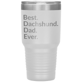 Best dachshund dad 30 oz drink tumbler white