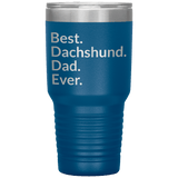 Best dachshund dad 30 oz drink tumbler blue