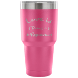 Love is Being a Rescue Mom stainless steel engraved drink Tumbler Pink