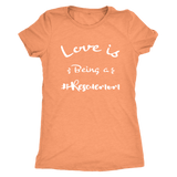 Love is being a rescue mom t-shirt for dog lovers Vintage Light Orange