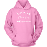 Dog Lovers Sweatshirt - Love is Being a Rescue Mom HoodiePink