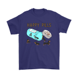Happy Pills Dachshund Men's Shirt Purple Gildan Mens T-Shirt